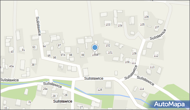 Sulisławice, Sulisławice, 100A, mapa Sulisławice