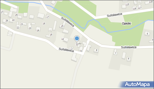 Sulisławice, Sulisławice, 11, mapa Sulisławice