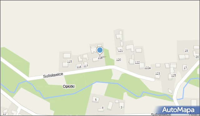 Sulisławice, Sulisławice, 118, mapa Sulisławice