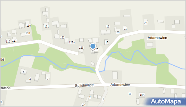 Sulisławice, Sulisławice, 125A, mapa Sulisławice