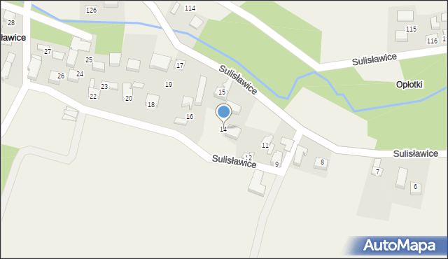 Sulisławice, Sulisławice, 14, mapa Sulisławice