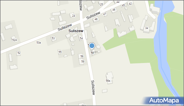 Suliszew, Suliszew, 58, mapa Suliszew