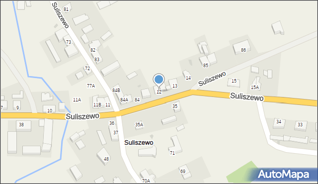 Suliszewo, Suliszewo, 12, mapa Suliszewo