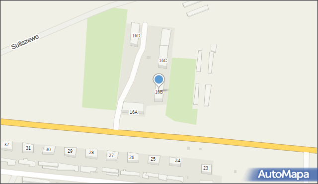 Suliszewo, Suliszewo, 16B, mapa Suliszewo
