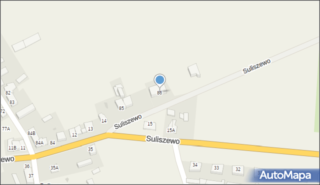 Suliszewo, Suliszewo, 86, mapa Suliszewo