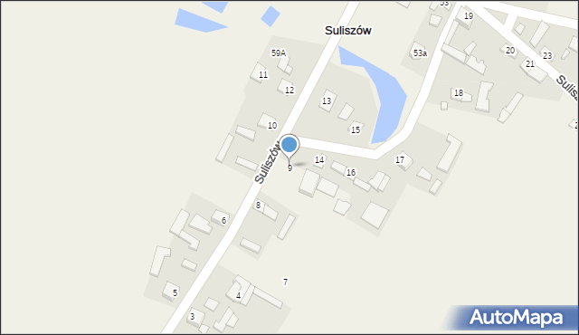 Suliszów, Suliszów, 9, mapa Suliszów