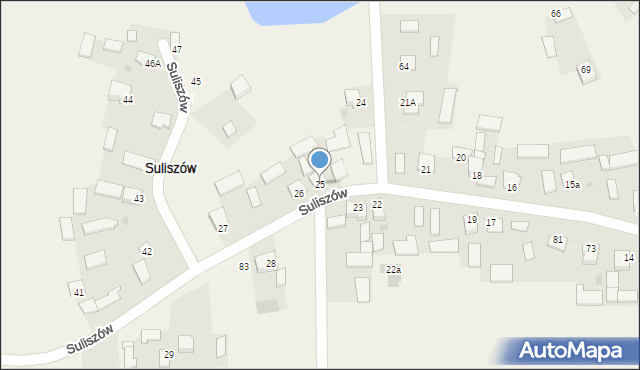 Suliszów, Suliszów, 25, mapa Suliszów