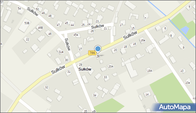Sułków, Sułków, 28, mapa Sułków