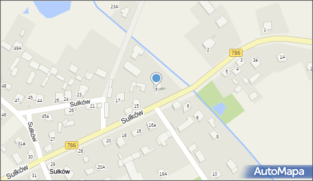 Sułków, Sułków, 7, mapa Sułków