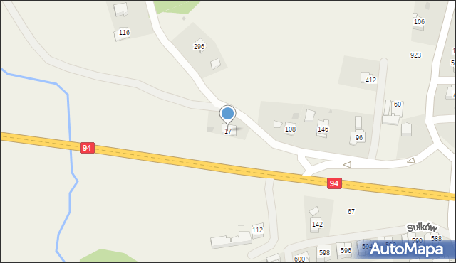 Sułków, Sułków, 17, mapa Sułków