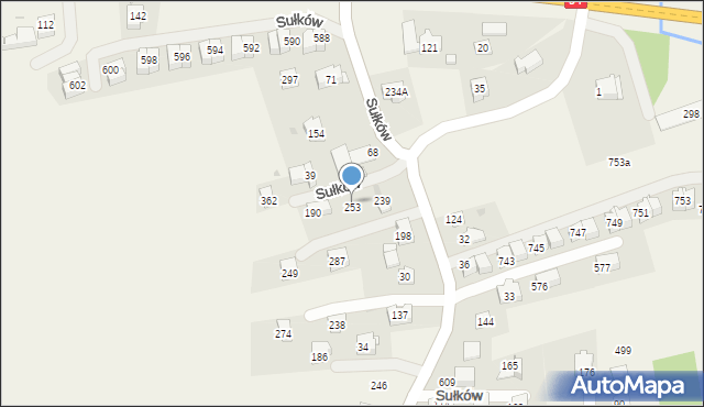 Sułków, Sułków, 253, mapa Sułków