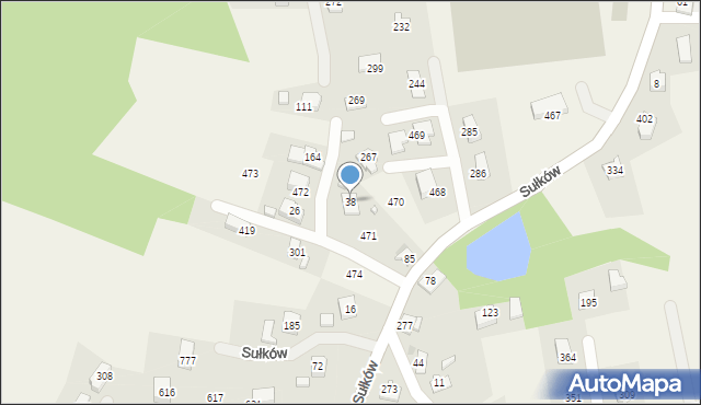 Sułków, Sułków, 38, mapa Sułków