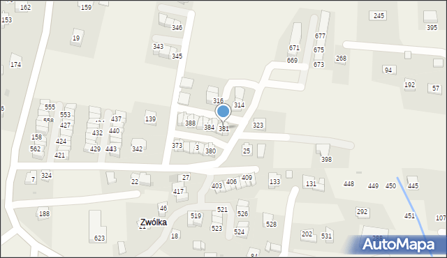 Sułków, Sułków, 381, mapa Sułków