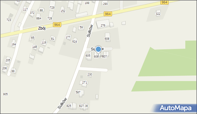 Sułków, Sułków, 606A, mapa Sułków