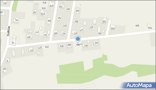 Sułków, Sułków, 690, mapa Sułków