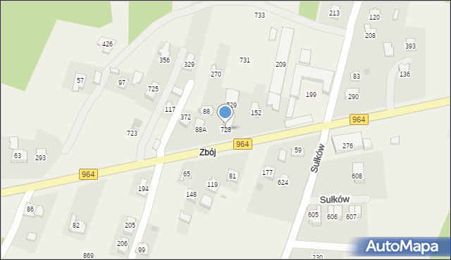 Sułków, Sułków, 728, mapa Sułków