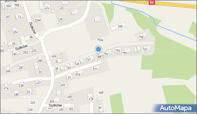 Sułków, Sułków, 749, mapa Sułków