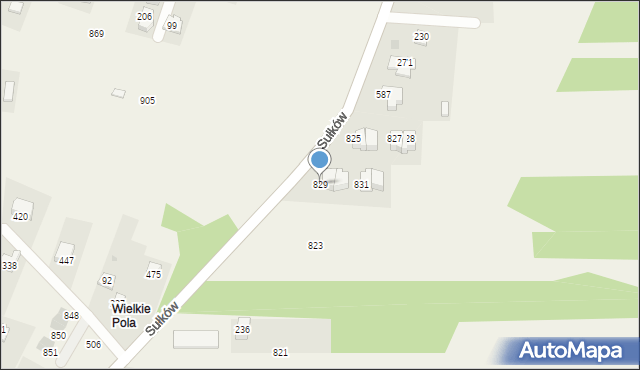 Sułków, Sułków, 829, mapa Sułków