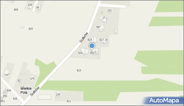 Sułków, Sułków, 831, mapa Sułków