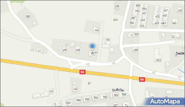 Sułków, Sułków, 96, mapa Sułków