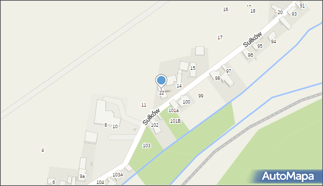 Sułków, Sułków, 12, mapa Sułków