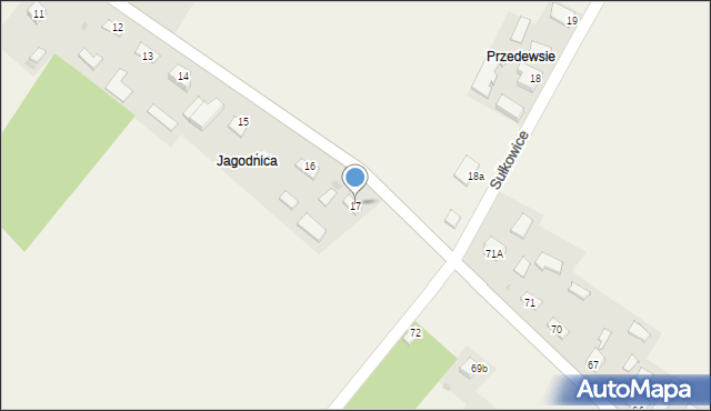 Sułkowice, Sułkowice, 17, mapa Sułkowice