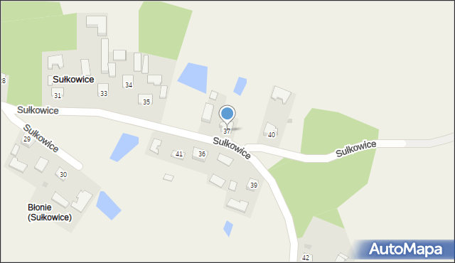Sułkowice, Sułkowice, 37, mapa Sułkowice