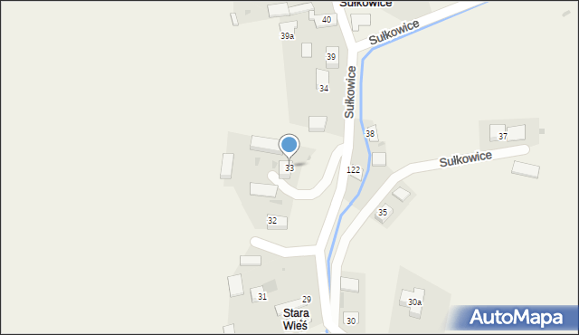 Sułkowice, Sułkowice, 33, mapa Sułkowice