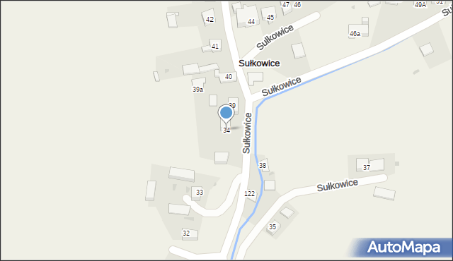 Sułkowice, Sułkowice, 34, mapa Sułkowice