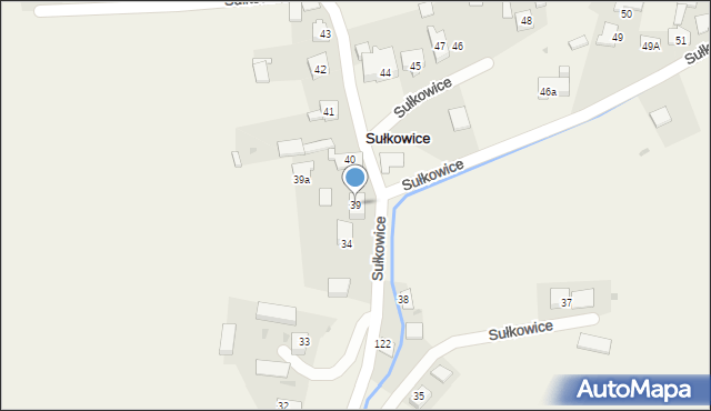 Sułkowice, Sułkowice, 39, mapa Sułkowice