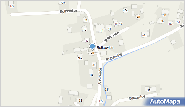Sułkowice, Sułkowice, 40, mapa Sułkowice
