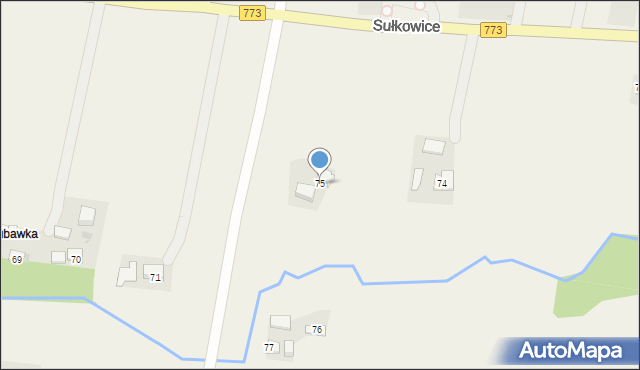 Sułkowice, Sułkowice, 75, mapa Sułkowice