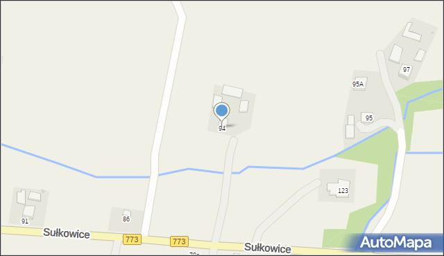 Sułkowice, Sułkowice, 94, mapa Sułkowice