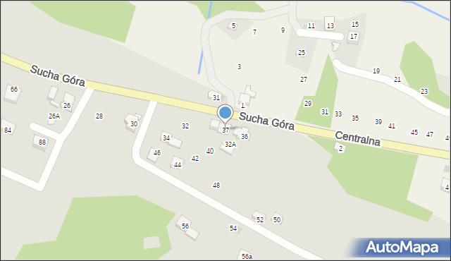 Sułkowice, Sucha Góra, 37, mapa Sułkowice