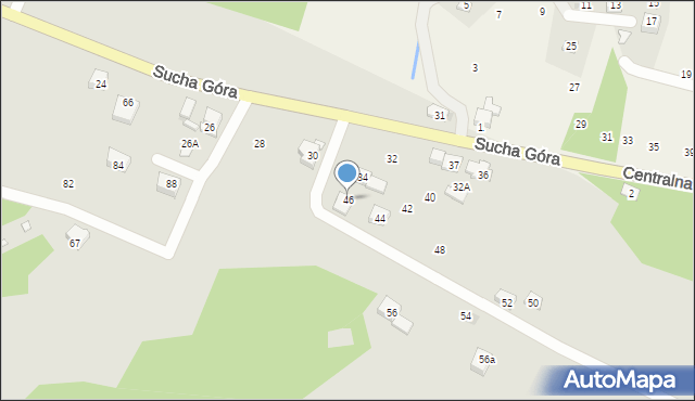 Sułkowice, Sucha Góra, 46, mapa Sułkowice