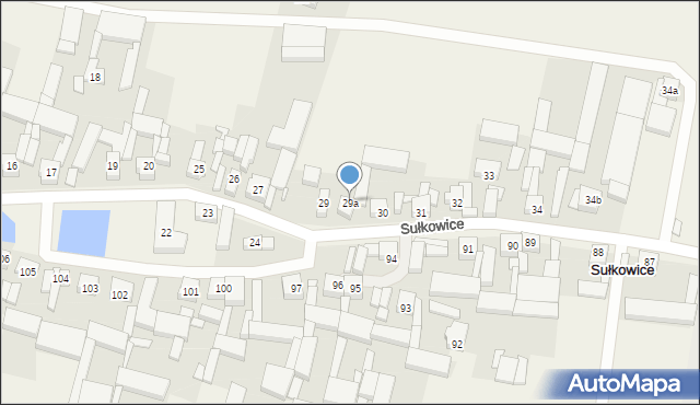 Sułkowice, Sułkowice, 29a, mapa Sułkowice