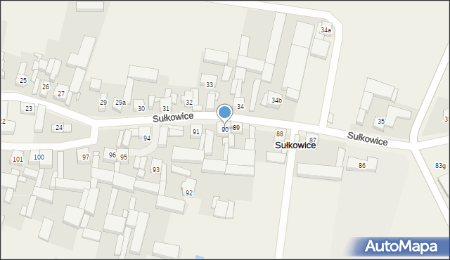 Sułkowice, Sułkowice, 90, mapa Sułkowice