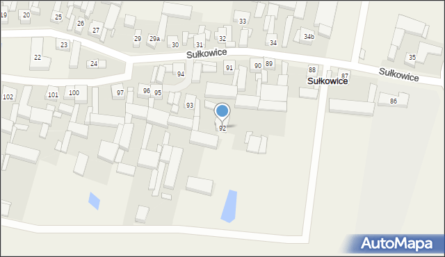 Sułkowice, Sułkowice, 92, mapa Sułkowice