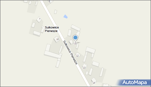 Sułkowice Pierwsze, Sułkowice Pierwsze, 11, mapa Sułkowice Pierwsze