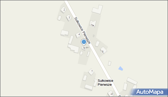 Sułkowice Pierwsze, Sułkowice Pierwsze, 5, mapa Sułkowice Pierwsze