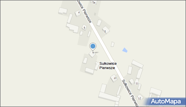 Sułkowice Pierwsze, Sułkowice Pierwsze, 7, mapa Sułkowice Pierwsze