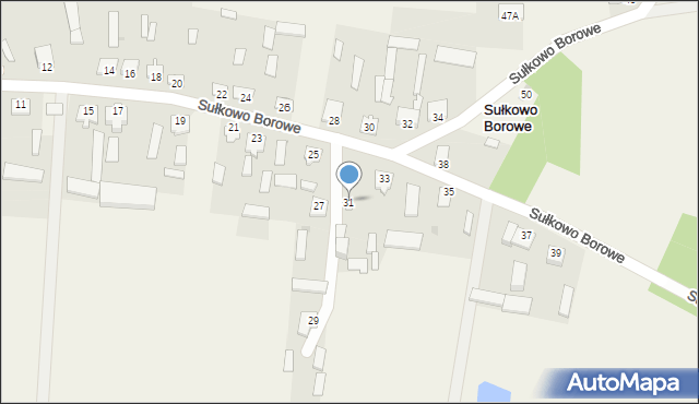 Sułkowo Borowe, Sułkowo Borowe, 31, mapa Sułkowo Borowe