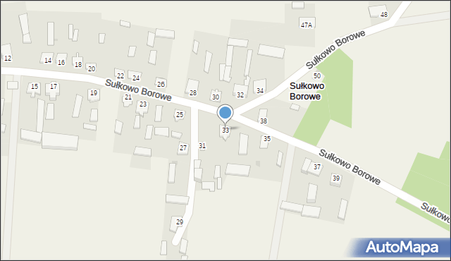 Sułkowo Borowe, Sułkowo Borowe, 33, mapa Sułkowo Borowe