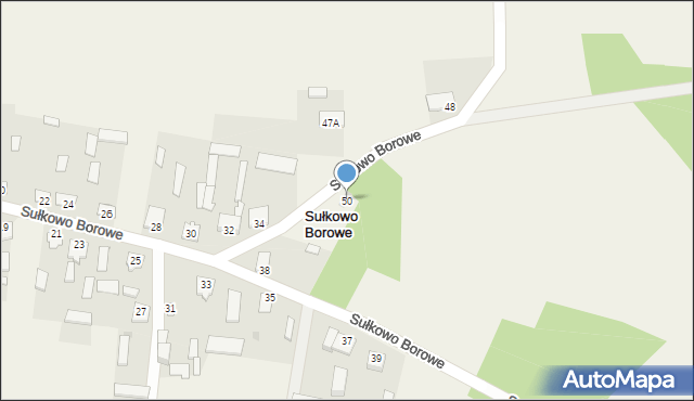 Sułkowo Borowe, Sułkowo Borowe, 50, mapa Sułkowo Borowe