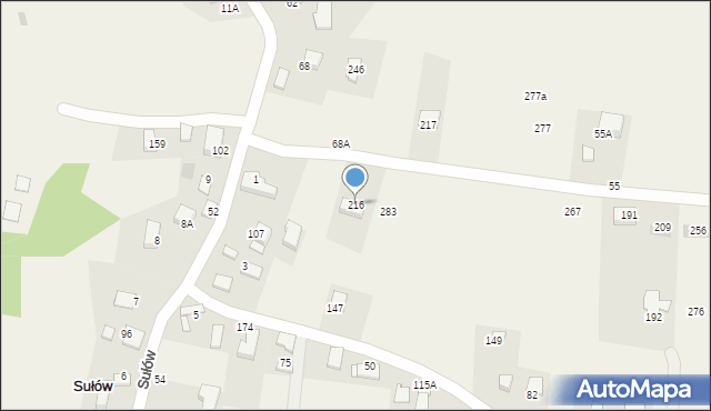 Sułów, Sułów, 216, mapa Sułów