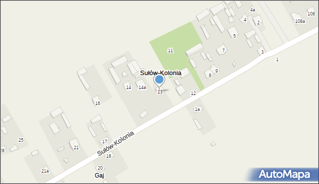 Sułów-Kolonia, Sułów-Kolonia, 13, mapa Sułów-Kolonia