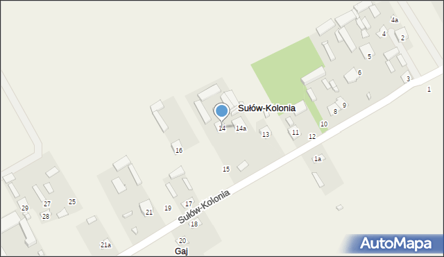 Sułów-Kolonia, Sułów-Kolonia, 14, mapa Sułów-Kolonia