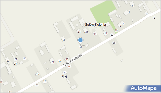 Sułów-Kolonia, Sułów-Kolonia, 15, mapa Sułów-Kolonia