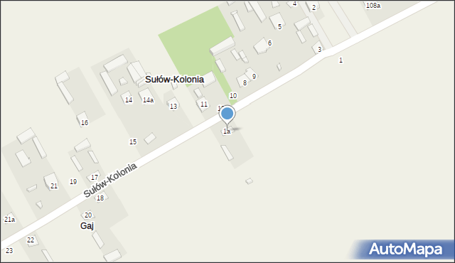 Sułów-Kolonia, Sułów-Kolonia, 1a, mapa Sułów-Kolonia