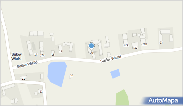 Sułów Wielki, Sułów Wielki, 20, mapa Sułów Wielki